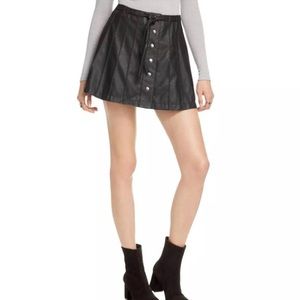 Free people leather skirt